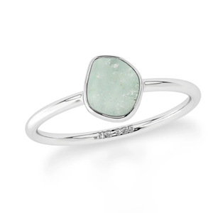 925 argent Sterling empilable anneau lunette réglage Fluorite forme brute cabine naturelle fantaisie à la mode unisexe fête de mariage - Product Image 1