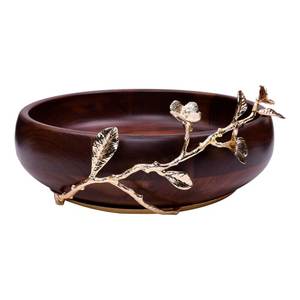 Bol en bois en forme de bateau en laiton AK avec poignée en métal et en bois en plusieurs couleurs à bas prix pour les accents d'hôtellerie/ustensiles de cuisine - Product Image 6