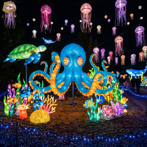 Installations de lanternes sur le thème de l'océan à grande échelle : <span class=keywords><strong>Tortue</strong></span> Lumineuse avec solution clé en main pour parcs à thème et espaces événementiels publics - Product Image 5