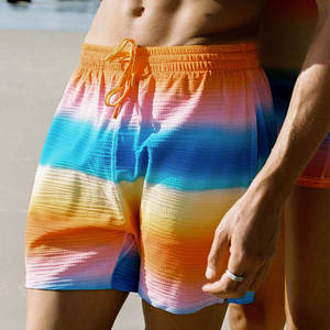 Men's Custom <b>Elastic</b> Waist Quick Dry Surf Swimming Shorts Solid Pattern Boardshorts with Beach Shorts Feature - Product Image 1