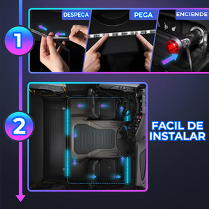 Strisce LED RGB da 48 LED per Interni, Illuminazione Auto con Telecomando e Integrazione App - Product Image 1