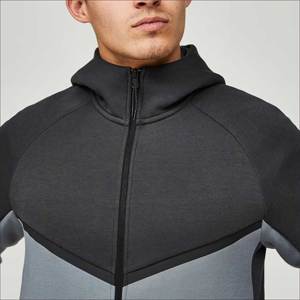 Ensemble de survêtement technique en polaire d'hiver unisexe respirant à capuche pour la salle de sport, vêtements de sport, tenue d'entraînement chaude et solide pour la course à pied - Product Image 2