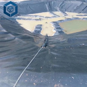 Feuille de HDPE 500 microns, feuille de plastique de 1 mm d'épaisseur, feuille de polyéthylène noire, imperméable, revêtement de bassin commercial, revêtement de barrage - Product Image 2