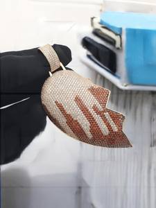 Colgante de Corazón Roto con Incrustaciones de Moissanita Roja y Blanca, Chapado en Plata y Plata 925, Estilo Hip Hop, Unisex - Product Image 2