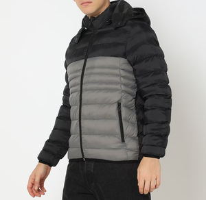 Veste matelassée en toile d'extérieur pour homme de haute qualité personnalisée, veste d'hiver rembourrée unie à fermeture éclair, veste à bulles pour homme - Product Image 2