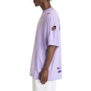 T-shirt à manches courtes surdimensionné de haute qualité, effet usé, grande taille, style streetwear estival, 100% coton respirant - Product Image 2