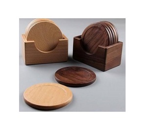 ถาดรองแก้วไม้ธรรมชาติสดรูปทรงคลาสสิกไม่ซ้ำใครสำหรับถ้วยแก้ว - Product Image 1