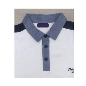 Polo pour garçons en coton et polyester, teint en fil, imprimé, tissé, sans logo, approvisionnement ODM - Product Image 2