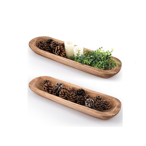Bol à pâte en bois pour et décoration de la maison bols en bois naturel bougies parfumées pour la décoration de noël - Product Image 1