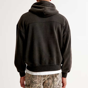 High Quality Customized 100% Cotton Heavy Weight <b>Thermal</b> <b>Hoodies</b> With Chenille Embroidery Patch Pullover <b>Hoodies</b> for Winters - Product Image 6