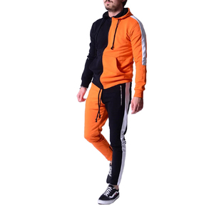 ชุดวอร์มกางเกงมีฮู้ดและแจ็คเก็ตสองสี,ชุดวอร์มแฟชั่นสำหรับผู้ชาย - Product Image 5