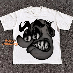 Elegante camiseta recortada de gran tamaño 100% algodón para hombres y niños Loose Fit 320 GSM algodón orgánico para ropa de calle - Product Image 4