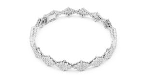 14K White Gold Round Lab-Grown Diamond Anniversary <b>Bracelet</b> for Women Luxury Certified Bridal Elegant Fine Jewellery - Product Image 6