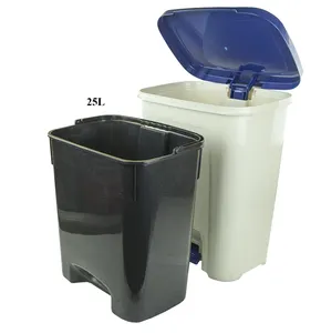 Plastikmüll tonne mit 25 Liter innerem Eimer pedal Kunststoff küche Hotel abfall behälter Fuß pedal Mülleimer Recycling für zu Hause