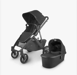 Cochecito Convertible UPPA Babys Vista V2 con Estructura de Madera, Diseño Plegable, Sistema Individual a Doble, Capazo, Asiento para Niños Pequeños, Protección contra Insectos y Lluvia - Product Image 1