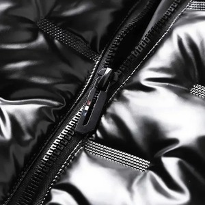 Parkas, abrigos impermeables acolchados brillantes para hombre, chaqueta acolchada con capucha para hombre, chaquetas acolchadas de lujo coreanas para hombre - Product Image 5