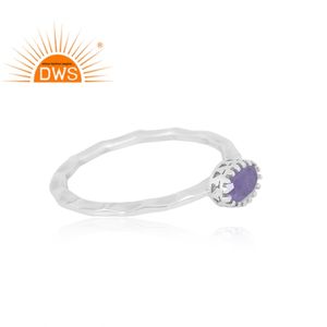 Anillo de Plata de Ley 925 con Tanzanita Natural, Joyería Personalizada de Moda, Regalo para Ella - Product Image 4