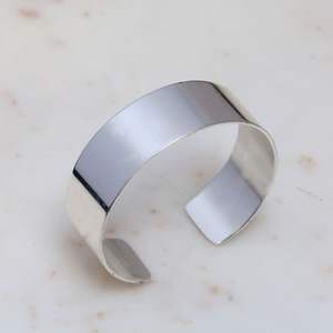 Brass <b>Silver</b> Plated Open Cuff Designer Bracelet for <b>Women</b> Custom Engraved Name Elegant Jewelry Gift For Bulk Supply - Product Image 6