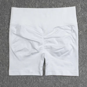 Short de Fitness taille haute élastique pour femme pantalon de sport solide Hip Lift Scrunch effet bout à bout serré sans couture Yoga chaud court pour - Product Image 2