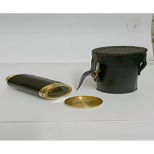 Binoculares telescópicos de latón antiguo de 6 pulgadas de la mejor calidad, diseño de ancla, caja de madera de cuero, acabado Chapado en cobre, Metal óptimo - Product Image 1