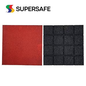 Exportateur d'origine malaisienne Supersafe Carreaux de caoutchouc durables résistants aux UV Tapis de sécurité en caoutchouc pour aire de jeu Fitness Revêtement de sol en caoutchouc - Product Image 3