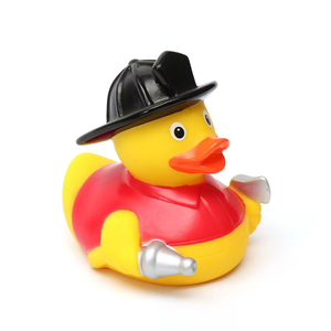 Personalizzato stampato in gomma Duck pompiere bambino <span class=keywords><strong>giocattoli</strong></span> da bagno per bambini unico vasca da bagno giocattolo con divertenti disegni - Product Image 2