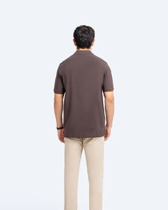 Chemise décontractée imprimée de qualité supérieure pour hommes, manches courtes, coupe classique, tissu en coton tricoté 220g, séchage rapide, broderie de logo personnalisée - Product Image 5