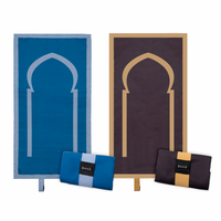 Sajadah perjalanan haji Muslim, grosir produk Islam tahan air desain minimalis BAHA alas doa portabel Mihrab