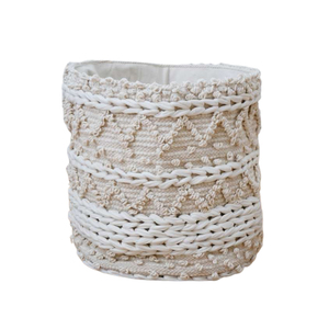 Home Decor <b>Baskets</b> Handwoven Cotton <b>Plant</b> <b>Basket</b> <b>for</b> Indoor Outdoor - Product Image 1