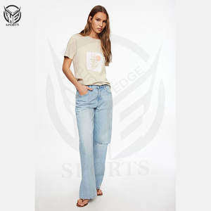 T-shirt de fitness en plein air à manches courtes avec logo personnalisé de qualité supérieure pour hommes 100% coton tissé - Product Image 2