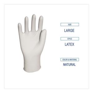 Boardwalk 12 In. Gants longs en latex sans poudre, grande taille, 4,4 mil, jetables, usage général, naturels (100/boîte) - Product Image 6