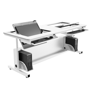 Contemporáneo VersaDesk Revolution Convertible Blanco/Blanco Escritorio de computadora de oficina Extensible y ajustable Altura plegable - Product Image 3