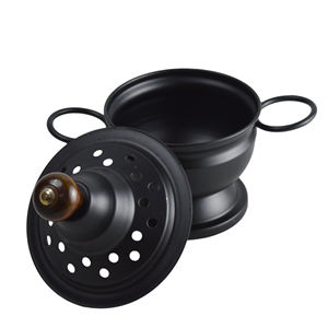 Quemador de Incienso Real de Color Negro, Fragancia Natural para Decoración del Hogar, Diseño de Templo Tradicional, Porta Incienso de Metal - Product Image 4