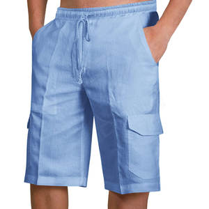 Venta caliente High Street Style Solid Cotton Cargo Shorts Hombres Verano Casual Ecológico Secado rápido OEM Personalizable No tejido - Product Image 1