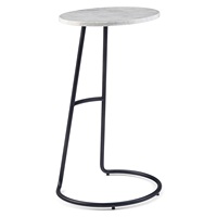 Table basse moderne de qualité supérieure avec plateau en marbre blanc et base en métal, ronde, pour salon, meubles d'intérieur pour l'inauguration d'une maison