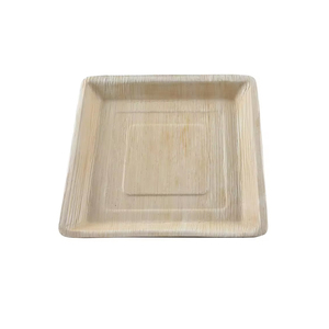 Plateau de service jetable durable en feuille de palmier réutilisable et biodégradable de forme rectangulaire pour les fêtes de mariage et la cuisine - Product Image 1