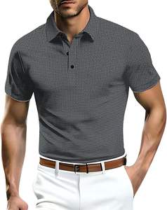Polo personnalisé de haute qualité pour hommes, polo à logo brodé ou imprimé, t-shirt respirant et décontracté - Product Image 2
