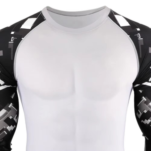 Supplier Rash Guard Bjj Surfing Swimming UV Protection Long Sleeve MMA Men's Rashguard UPF 50 <b>Surf</b> Shirt - Product Image 3