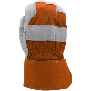 Guantes de seguridad industrial de cuero de vaca de calidad para hombre Guantes de almacén de construcción resistentes de algodón ignífugo - Product Image 5