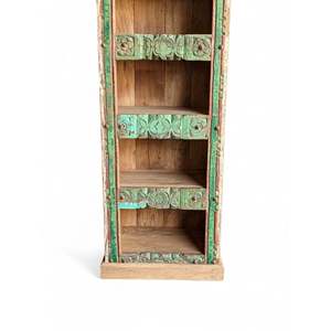 Étagère à livres en bois rustique pour la maison, le bureau, le salon, la chambre, l'école, l'hôtel avec un design de cabinet en métal durable - Product Image 4