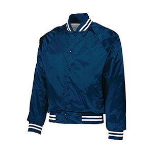 Chaquetas de béisbol de satén personalizadas para hombres, chaqueta de inicio Bomber con nombre de equipo y bordado de números - Product Image 4