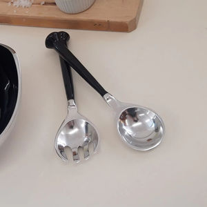Cuillère à salade élégante avec manche en résine et finition argentée, idéale pour la vaisselle, la maison et les réceptions, vente en gros depuis l'Inde - Product Image 1