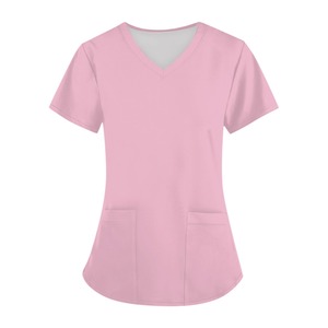 Vente en gros de hauts de gommage médicaux en coton pour femmes, uniformes médicaux imprimés pour médecins, combinaison de gommage chirurgical à manches courtes - Product Image 6