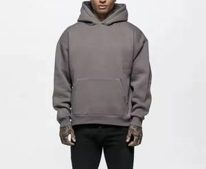 Wholesale Custom High Quality Fashion Style Boxy Fit <b>Hoodie</b> Oversized Cotton Fleece Pullover Plain No <b>String</b> <b>Hoodie</b> <b>For</b> Mens - Product Image 5