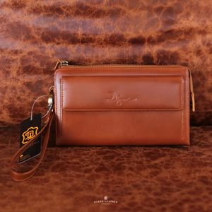 Cartera de mano de cuero de lujo, organizador de cuero de grano completo hecho a mano para hombres y mujeres, regalo Ideal de Djoen Leather de Indonesia - Product Image 1