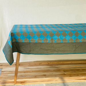 Mantel de Algodón Hecho a Mano en India, Hermoso Mantel de Algodón Estampado a Mano para Bodas, Mantel en Venta - Product Image 1