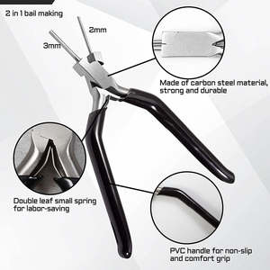 Jewelry Making <b>Plier</b> 2mm 3mm Wire Looping <b>Pliers</b> Wire Wrapping Tools Jewelry Making Tools With PVC Grip Handle - Product Image 4