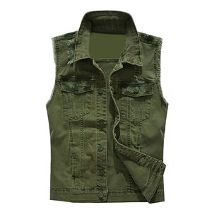 Design Your Own Comfortable Winter Outerwear <b>Men</b> Jeans <b>Vest</b> Premium Quality Breathable 100% Cotton Customizable Bulk Quantity - Product Image 1