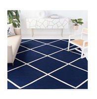 Tapis en peluche abstrait moderne de conception nouvelle, tapis de sol en polypropylène moelleux pour salon, décoration intérieure durable faite à la main