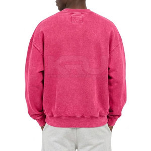Soft Cotton Blended Solid Eco-Friendly Acid Wash <b>Sweatshirt</b> for Men Casual Winter Use - Product Image 3